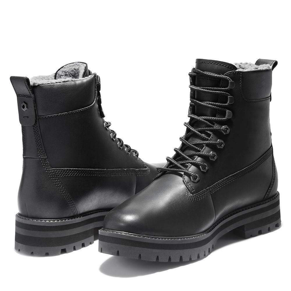 Botas de Invierno Timberland Hombre Courma Guy Waterproof Negras - Chile CVU-531627